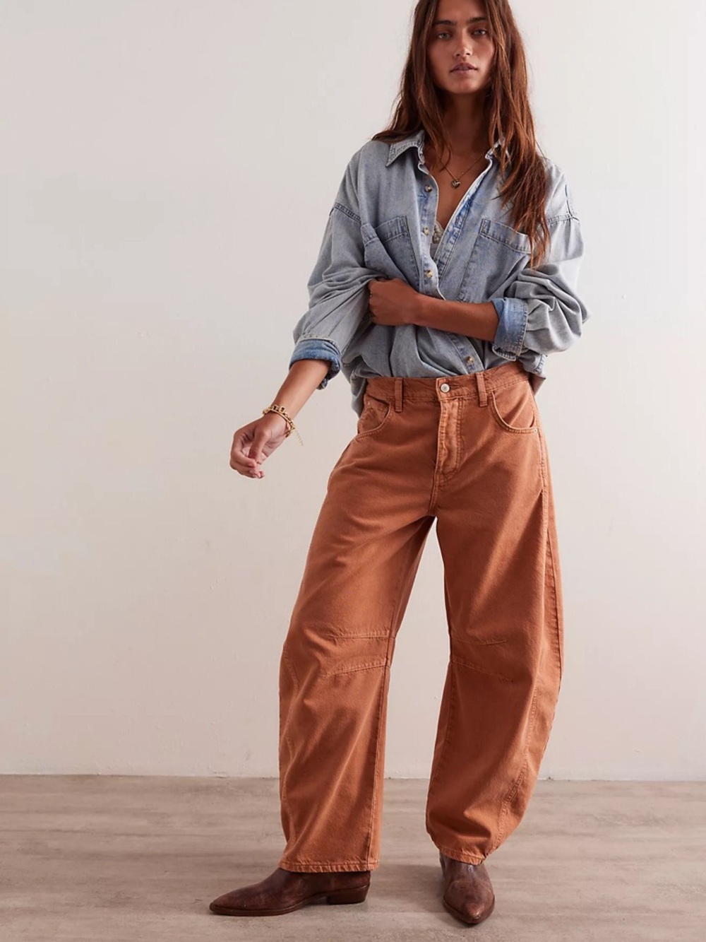 We The Free Midrise Barrel Jeans in Sunsetter